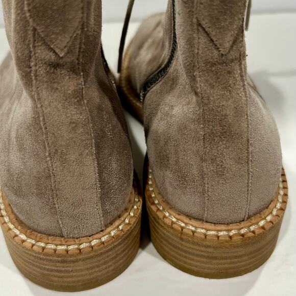 Vince Women's Tan Suede Cabria Lace Up Boots Size 6.5 - Picture 3 of 6
